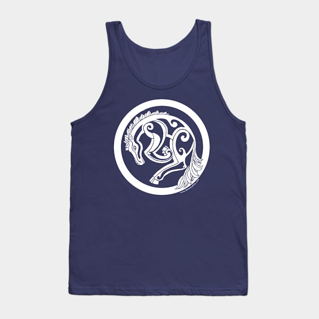 Encircled Horse (white line) Tank Top by R Honey Pots